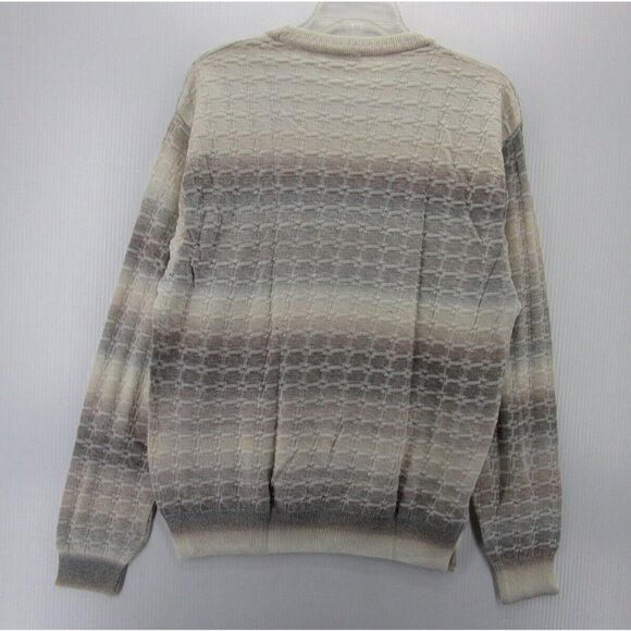 Marcello Sweater Medium Pullover 3D Knit Striped Hip Hop Crewneck Italy - Picture 6 of 10